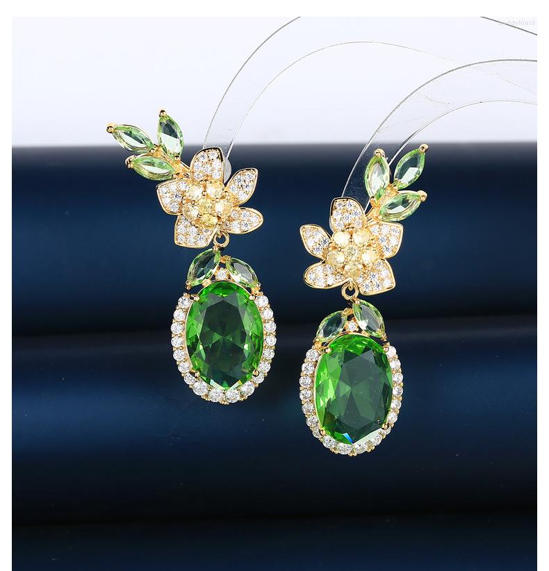 Dangle Earrings Sparkling Green Zircon 2023 Trend Elegant Flower Leaf Drop Earring Female 925 Silver Boho Dangler Banquet Accessories
Dangle Earrings Sparkling Green Zircon 2023 Trend Elegant Flower Leaf Drop Earring Female 925 Silver Boho Dangler Banquet Accessories
