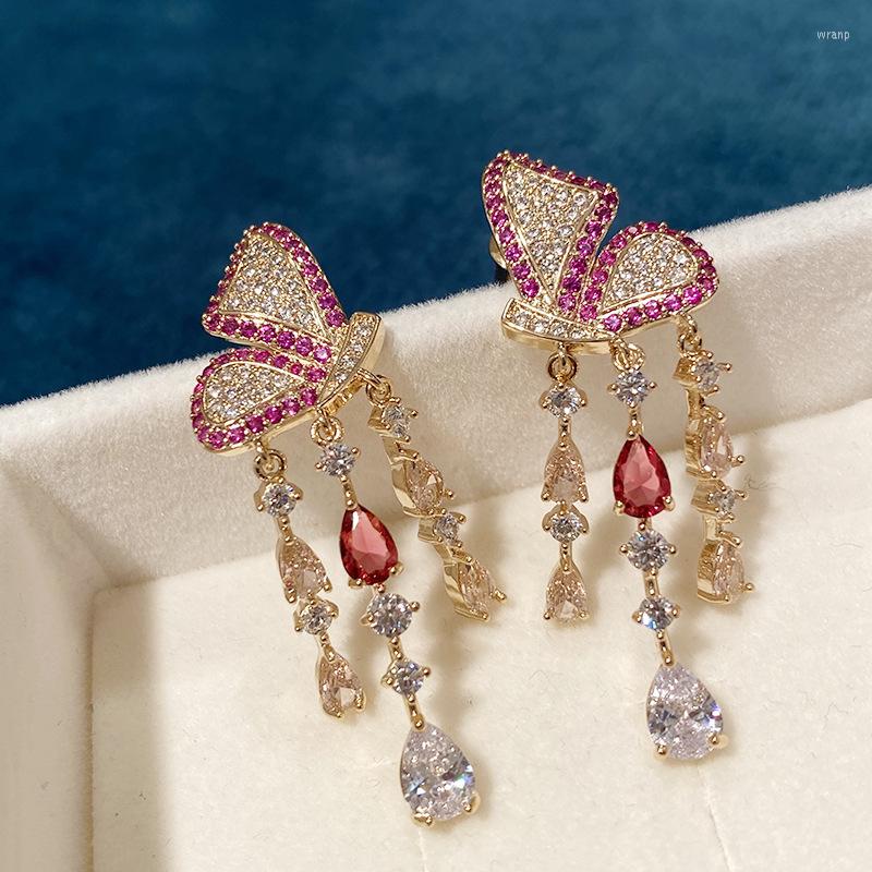 Dangle Earrings Korean Pink Butterfly Tassel Earring Cubic Zircon Banquet Party Girl For Women Charms Jewelry Moda 2023
Dangle Earrings Korean Pink Butterfly Tassel Earring Cubic Zircon Banquet Party Girl For Women Charms Jewelry Moda 2023