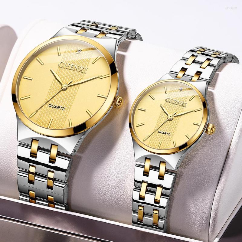 Wristwatches CHENXI Stainless Steel Couple Watches For Women Men Waterproof Quartz Ultra-thin Fashion Luxury Lover's Watch Gifts, White men
Wristwatches CHENXI Stainless Steel Couple Watches For Women Men Waterproof Quartz Ultra-thin Fashion Luxury Lover's Watch Gifts, White men
