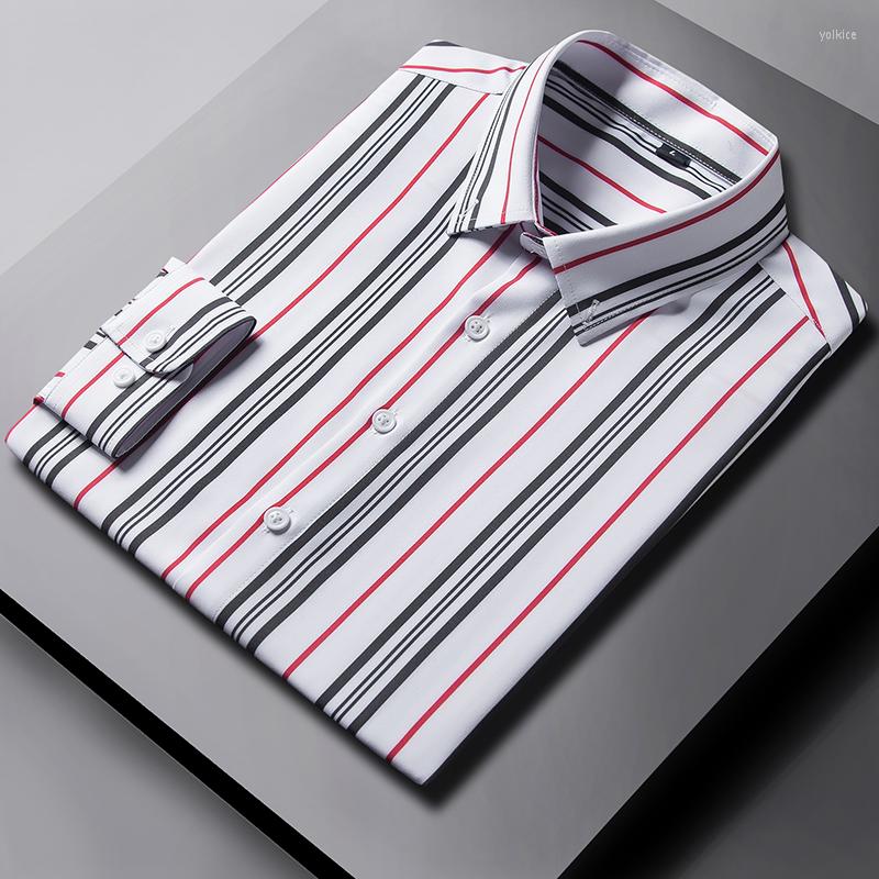 Men's Casual Shirts Korean Style Trendy Men's Striped Shirt Spring Autumn Fashion Slim Business Long Sleeve Male High-end Brand Clothes, White
Men's Casual Shirts Korean Style Trendy Men's Striped Shirt Spring Autumn Fashion Slim Business Long Sleeve Male High-end Brand Clothes, White