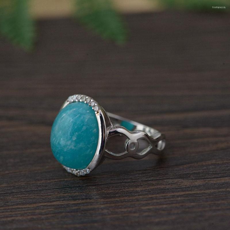 Cluster Rings FNJ 925 Silver Gemstone Amazonite Original S925 Solid Prue Ring For Women Jewelry Vintage
Cluster Rings FNJ 925 Silver Gemstone Amazonite Original S925 Solid Prue Ring For Women Jewelry Vintage
