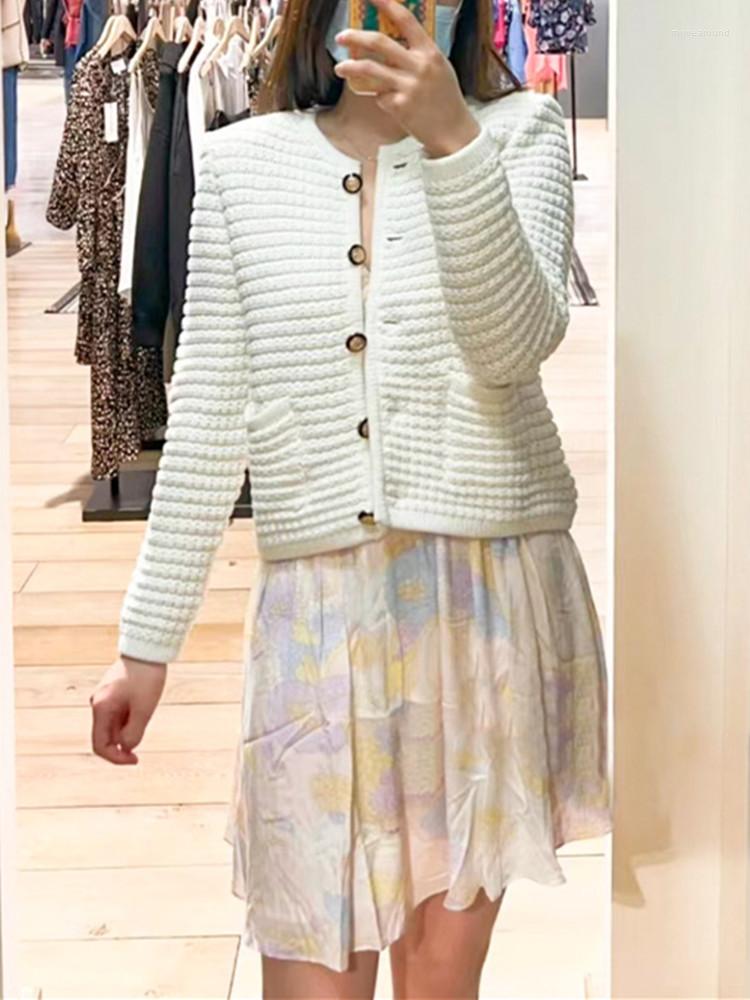 Women' Knits Women O-Neck Knit Carigan Solid White Sweater 2023 Early Autumn Elegant Lady Long Sleeve Short Knitwear Top With Pockets, Black
Women' Knits Women O-Neck Knit Carigan Solid White Sweater 2023 Early Autumn Elegant Lady Long Sleeve Short Knitwear Top With Pockets, Black