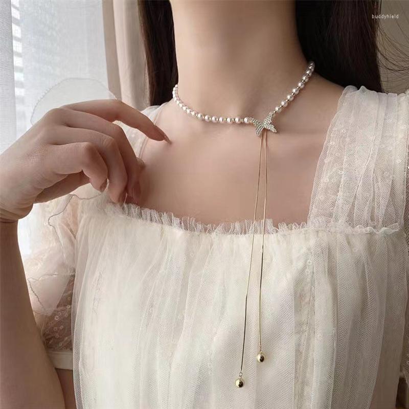 Chains Pearl Necklace With Shining Butterfly Long Chain Jewelry For Lady Girls Sweater Wedding Party Decoration
Chains Pearl Necklace With Shining Butterfly Long Chain Jewelry For Lady Girls Sweater Wedding Party Decoration