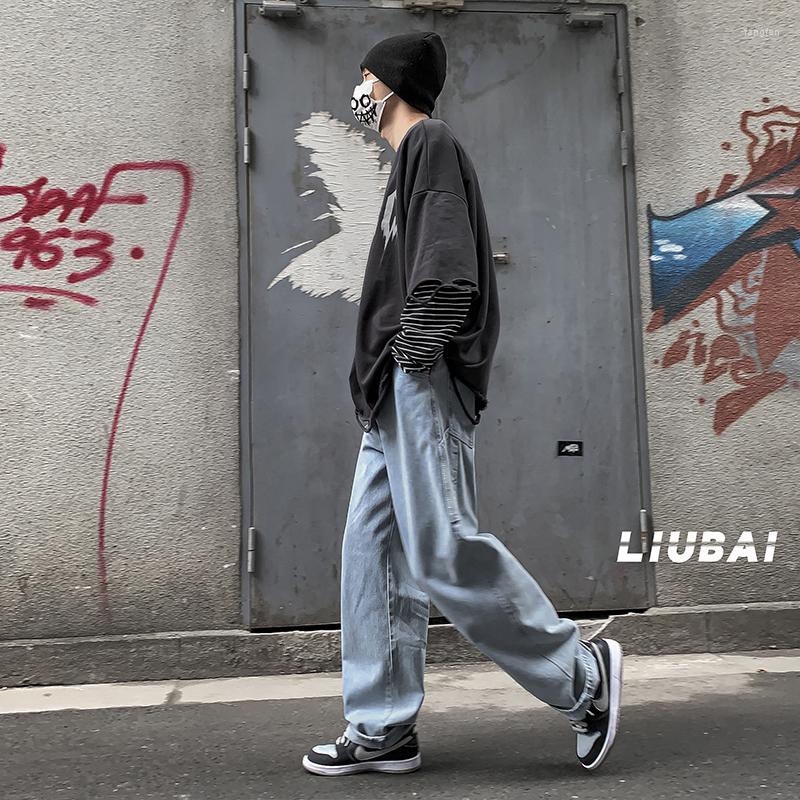 Men's Jeans Men Korean Straight Pants 2023 All Match Daily Casual Streetwear Male Long Denim Trousers Harajuku Chic, Dark blue
Men's Jeans Men Korean Straight Pants 2023 All Match Daily Casual Streetwear Male Long Denim Trousers Harajuku Chic, Dark blue