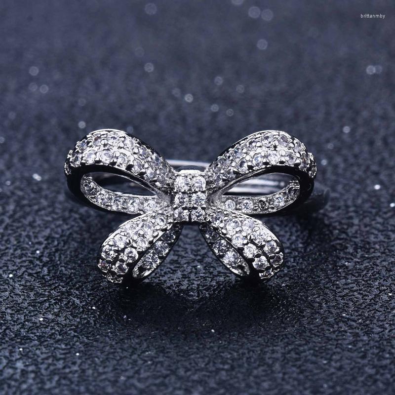Wedding Rings 2023 Trend Bow With Small Zircon Sweet Luxury Butterfly Jewelry For Women Engagement Party Charm Accessories 
Wedding Rings 2023 Trend Bow With Small Zircon Sweet Luxury Butterfly Jewelry For Women Engagement Party Charm Accessories