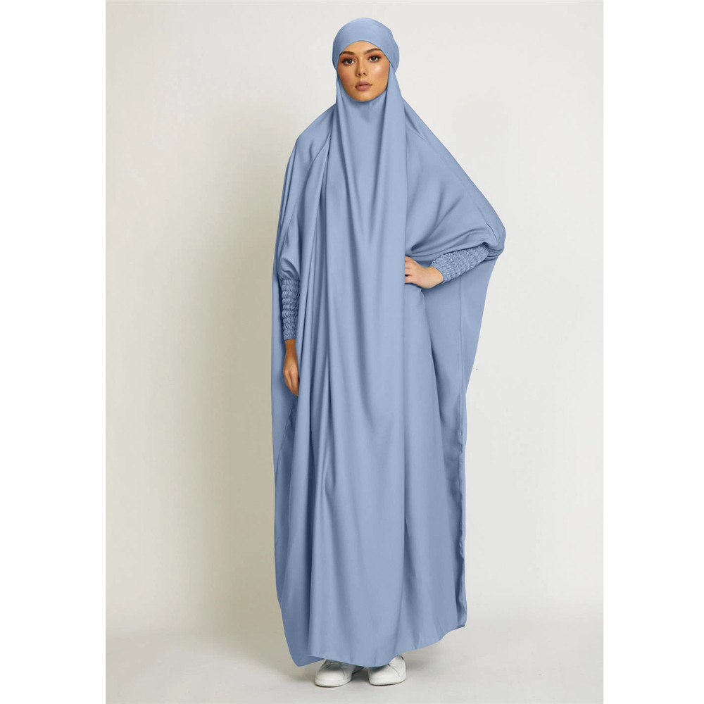 Ethnic Clothing Hooded Abaya Muslim Women Prayer Garment Hijab Dress Arabic Robe Overhead Kaftan Khimar Jilbab Eid Ramadan Gown Islamic Clothes 230317