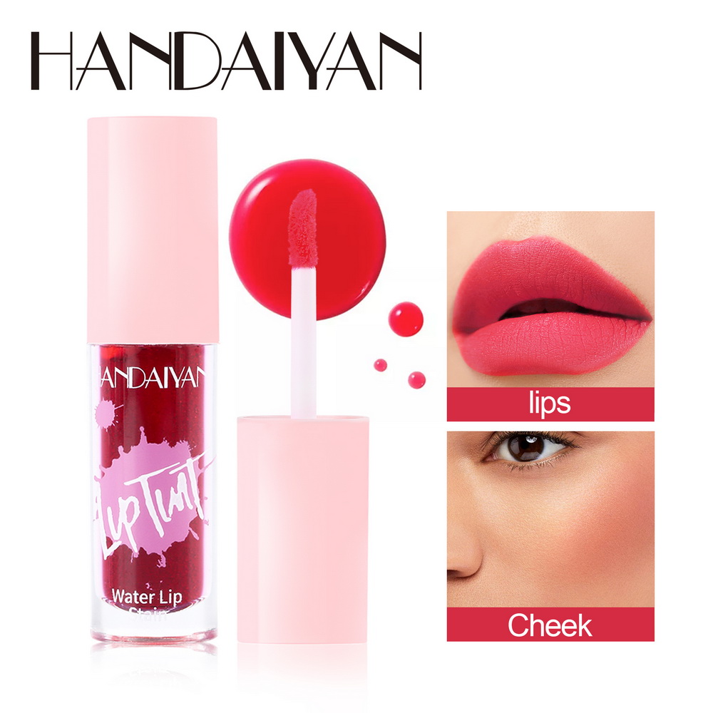 Handaiyan Lip Gloss Tint Lips Stain Lipgloss Long Last Liquid Lipstick Non-Stick Cup Hydrating Easy To Wear Smooth Shiny Make Up