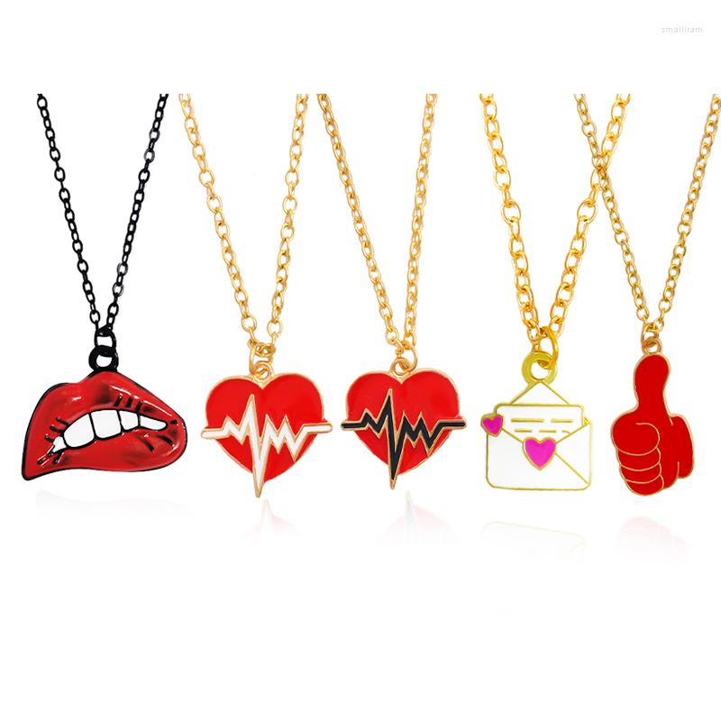 Chains Sexy Red Necklaces Lips Heart Heartbeat Love Letter Envelope Hand Pendant Necklace Couple For Men Women Jewelry Gif
Chains Sexy Red Necklaces Lips Heart Heartbeat Love Letter Envelope Hand Pendant Necklace Couple For Men Women Jewelry Gif