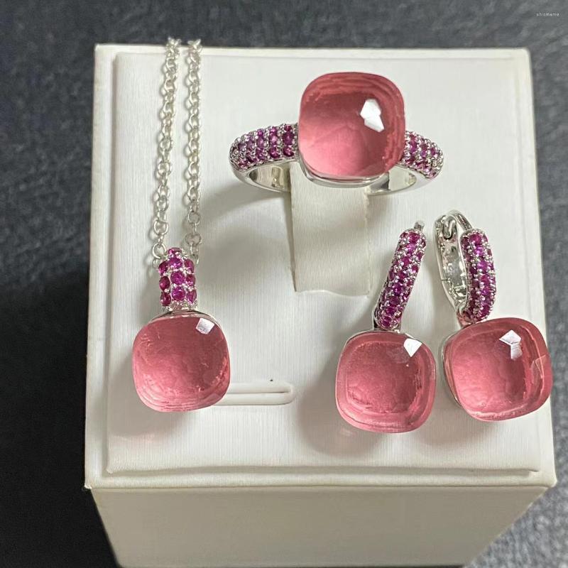 Necklace Earrings Set 3Pcs/Set Classic Ring Jewelry Inlay Purple Zircon Crystal Platinum Plated Fashion, Picture shown
Necklace Earrings Set 3Pcs/Set Classic Ring Jewelry Inlay Purple Zircon Crystal Platinum Plated Fashion, Picture shown