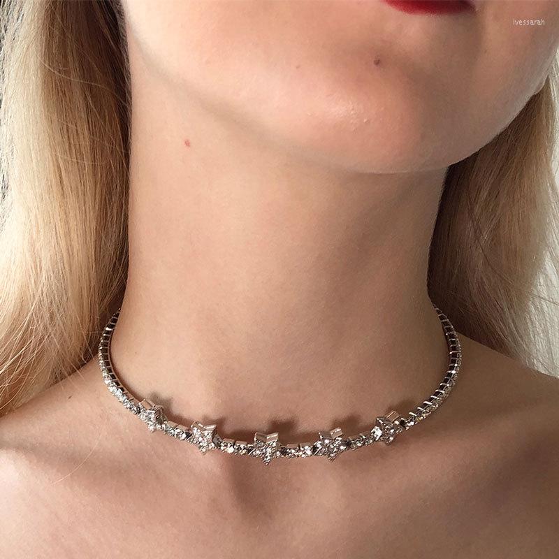 Choker European Trend Sweet Fairy Sparkling Crystal Pentagram Star Necklace For Women Zircon Chains Wedding Anniversary Jewelry
Choker European Trend Sweet Fairy Sparkling Crystal Pentagram Star Necklace For Women Zircon Chains Wedding Anniversary Jewelry