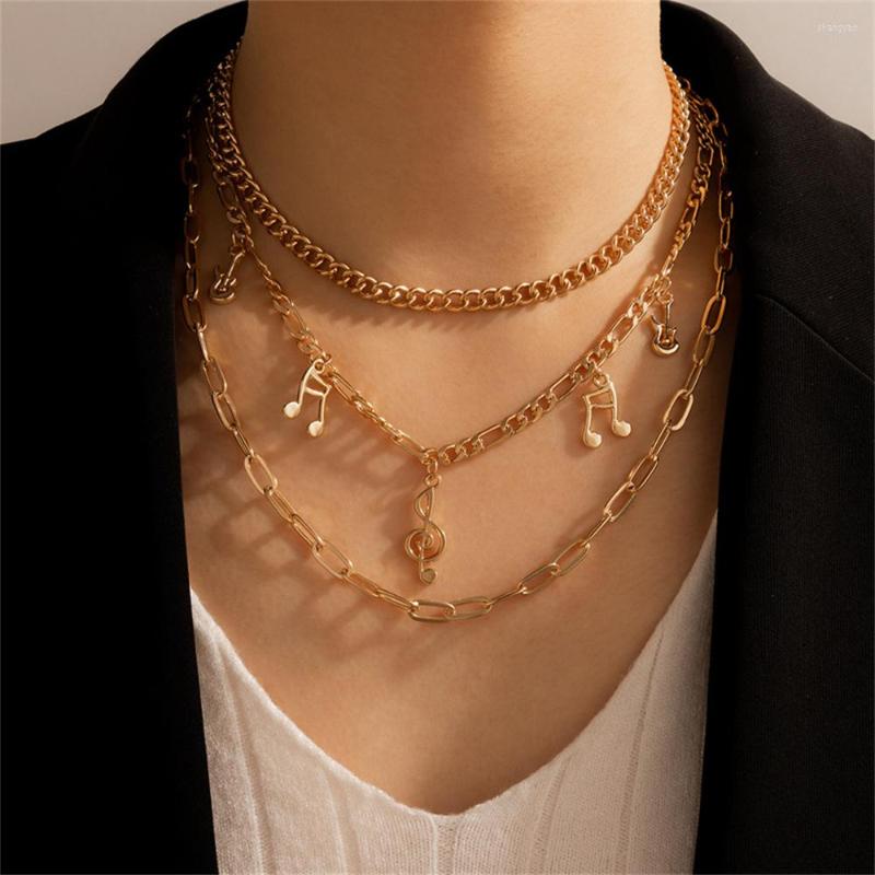 Chains Vintage Fashion Gold Color Punk Layered Thick Chain Note Guitar Pendant Necklace For Women Men Hip Hop Party Jewelry Wholesale
Chains Vintage Fashion Gold Color Punk Layered Thick Chain Note Guitar Pendant Necklace For Women Men Hip Hop Party Jewelry Wholesale
