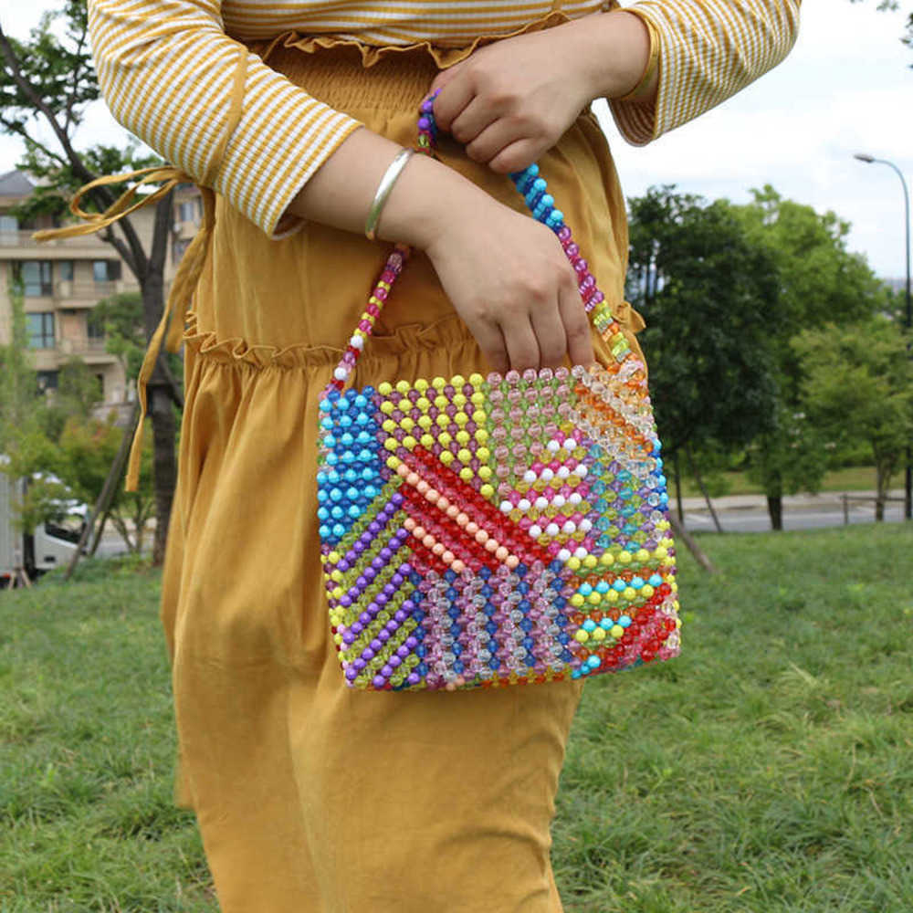 Colored mixed acrylic JellyJenny multi-color elegant beaded handbag Small crowd fashionable handmade 230304, Sky blue
Colored mixed acrylic JellyJenny multi-color elegant beaded handbag Small crowd fashionable handmade 230304, Sky blue