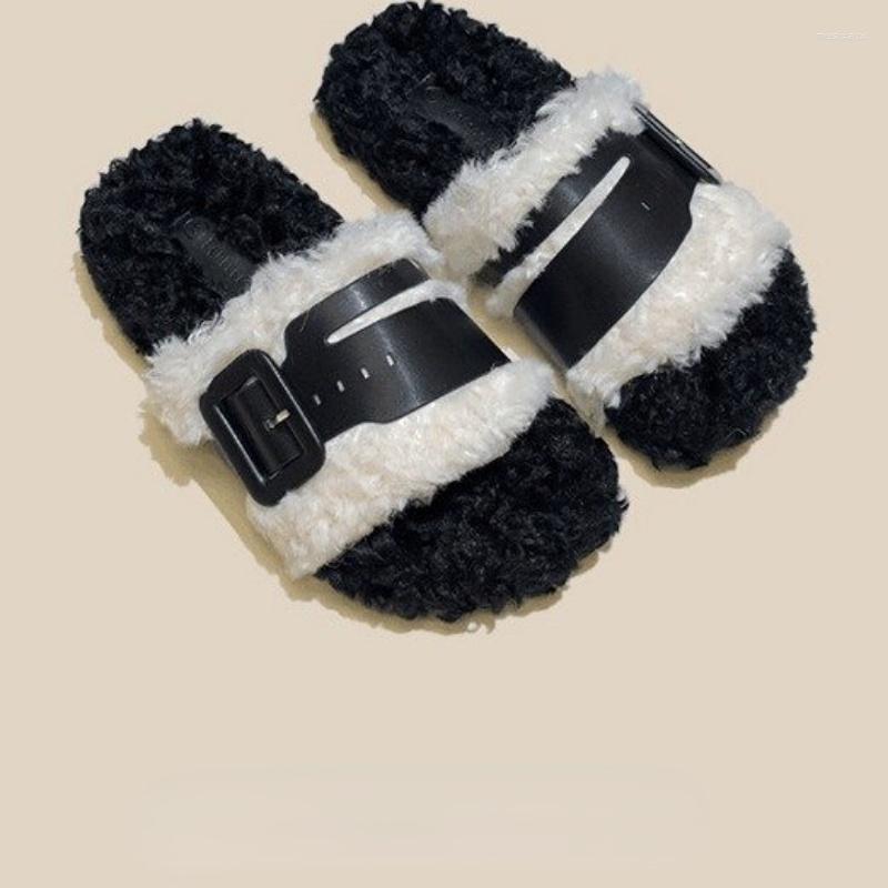 Slippers Winter 2023 Fashionable Belt Buckle Soft Warm Comfortable Flat Plush Casual Indoor Women's, 8816-1
Slippers Winter 2023 Fashionable Belt Buckle Soft Warm Comfortable Flat Plush Casual Indoor Women's, 8816-1