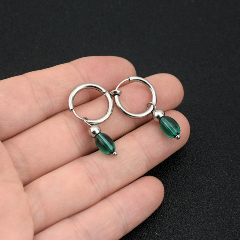 Titanium Steel Dangle Body Piercing Earring Hoops Clips Cuffs Earrings for Men and Women