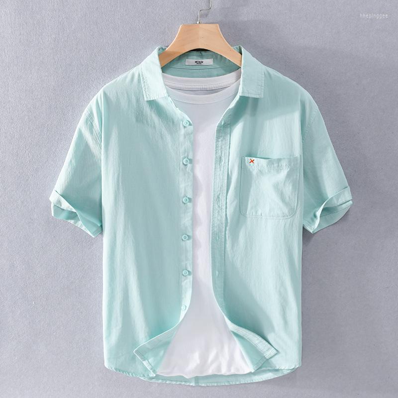 Men's Casual Shirts 2023 Summer Men's Short-sleeved Cotton Shirt Japanese Simple Fashion Loose Business Male High-end Brand White Tops
Men's Casual Shirts 2023 Summer Men's Short-sleeved Cotton Shirt Japanese Simple Fashion Loose Business Male High-end Brand White Tops