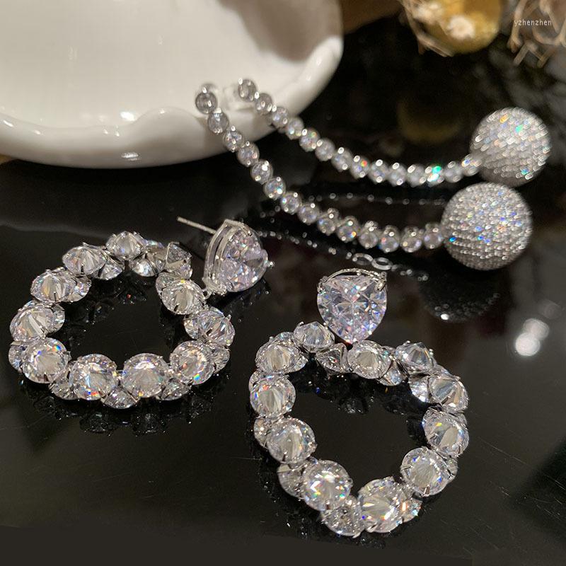 Dangle Earrings High Quality Luxury Zircon Heart Ball Drop Earring For Women Trend Partydress Korean Dubai Jewelry Gift Brincos Para As
Dangle Earrings High Quality Luxury Zircon Heart Ball Drop Earring For Women Trend Partydress Korean Dubai Jewelry Gift Brincos Para As