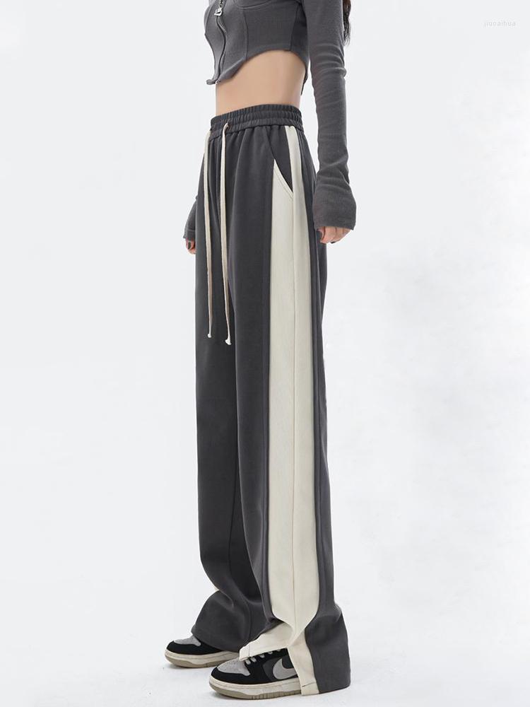 Women' Pants Sweatpants Women Patchwork Loose High Waisted Wide Leg Drawstring Casual Streetwear Korean Fashion Straight Trousers, Coffee
Women' Pants Sweatpants Women Patchwork Loose High Waisted Wide Leg Drawstring Casual Streetwear Korean Fashion Straight Trousers, Coffee