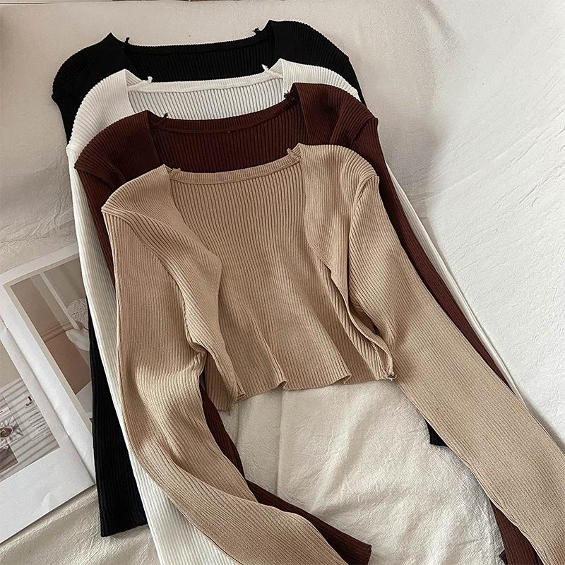 Women's Knits & Tees Women Knitted Cardigan Fashion Chic Solid Color Long Sleeve Crop Tops 2023 Korean Style Casual Outerwear FemaleWomen's, Black
Women's Knits & Tees Women Knitted Cardigan Fashion Chic Solid Color Long Sleeve Crop Tops 2023 Korean Style Casual Outerwear FemaleWomen's, Black