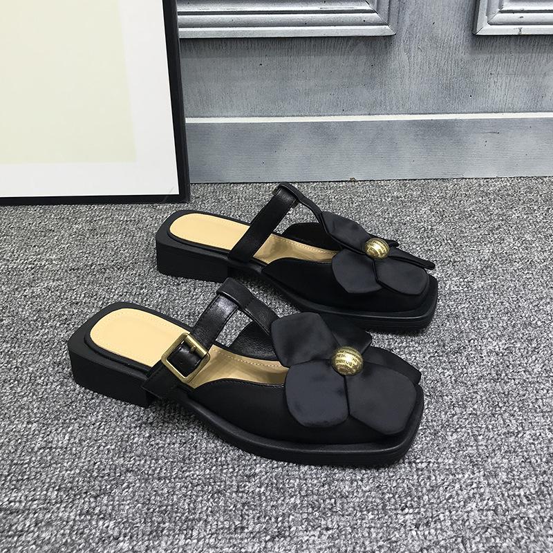 Slippers Sandals Woman Summer 2023 Baotou Half Women's Metal Flower Flat Bottom Thick Heel Outer WomenSlippers, Beige
Slippers Sandals Woman Summer 2023 Baotou Half Women's Metal Flower Flat Bottom Thick Heel Outer WomenSlippers, Beige