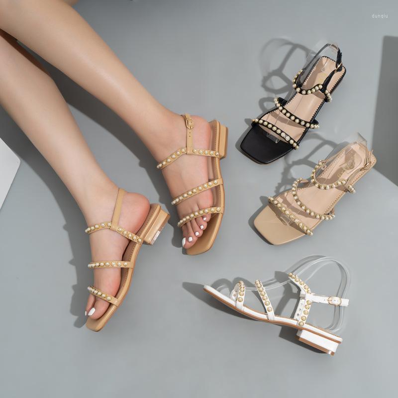 Sandals Summer Flat Sweet Rome Pearl Decoration Sandal Square Toe Flats Plus Size Women Beach Sand Holiday Shoes Women's, White
Sandals Summer Flat Sweet Rome Pearl Decoration Sandal Square Toe Flats Plus Size Women Beach Sand Holiday Shoes Women's, White