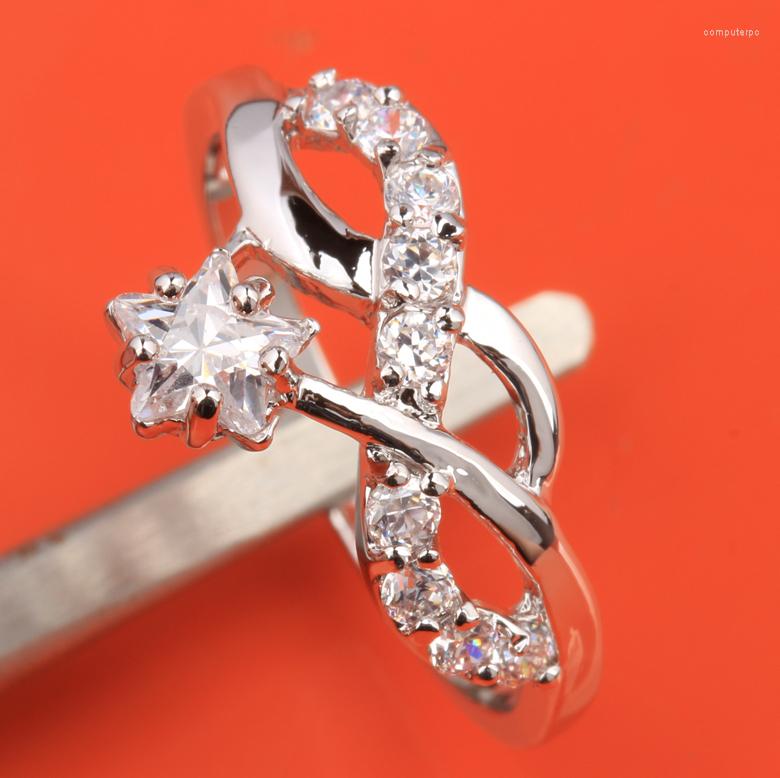 Wedding Rings White Zircon Silver Plated Argent & Trendy Jewelry Ring Size 6 / 7 8 9 S0981
Wedding Rings White Zircon Silver Plated Argent & Trendy Jewelry Ring Size 6 / 7 8 9 S0981