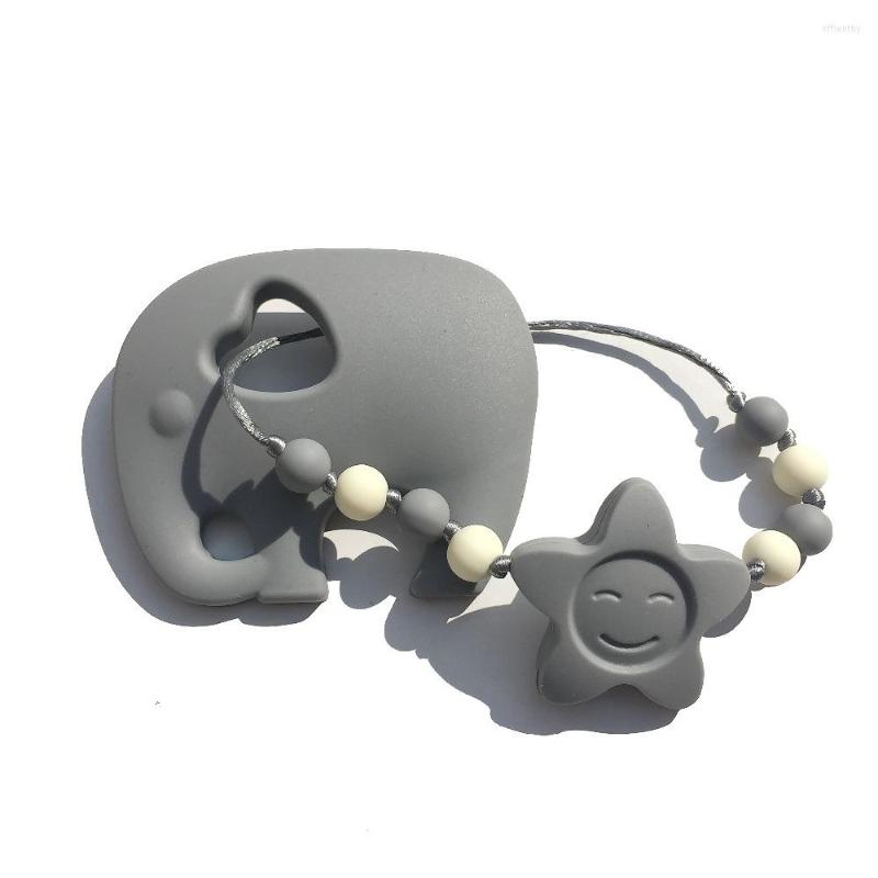 Chains Very Large Elephant Silicone Teething Bracelet With Star Beads For Baby Chew Pendant Toys
Chains Very Large Elephant Silicone Teething Bracelet With Star Beads For Baby Chew Pendant Toys