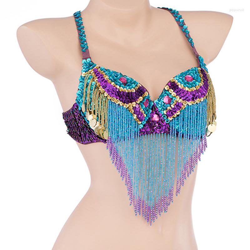 Stage Wear Colored Beads Women Clothes Professional Oriental Dance Beaded Sequins Top Belly Bra Cup C-D, Blue
Stage Wear Colored Beads Women Clothes Professional Oriental Dance Beaded Sequins Top Belly Bra Cup C-D, Blue