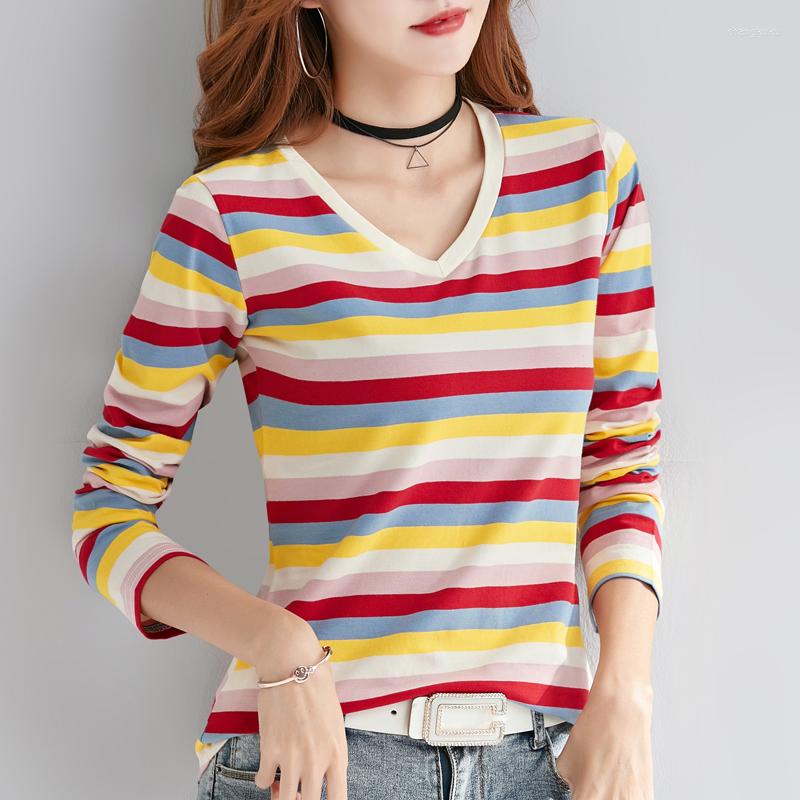 Women's T Shirts 2023 Spring Autumn Women Long Sleeve T-shirt Good Quality Colorful Stripe Cotton -3XL Casual Base, Blue green
Women's T Shirts 2023 Spring Autumn Women Long Sleeve T-shirt Good Quality Colorful Stripe Cotton -3XL Casual Base, Blue green