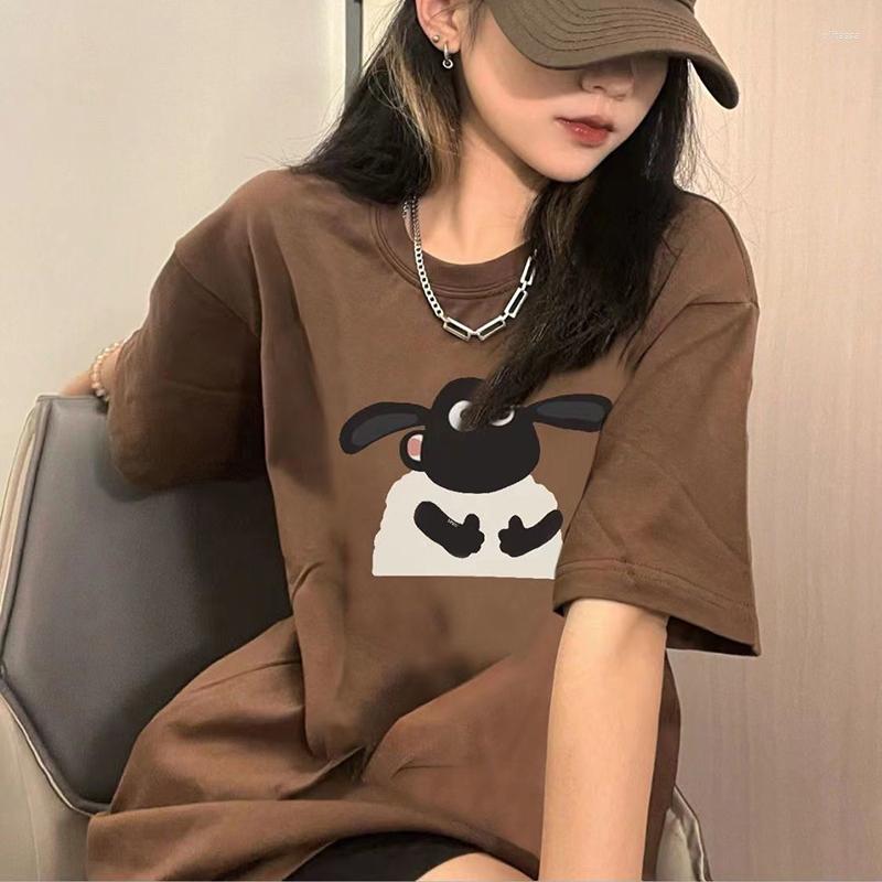 Women's T Shirts Sheep Cartoon Oversized T-shirt Korean Style Cotton Top Women 2023 Loose Y2k SummerT For Ladies Short Sleeve Tshirt Funny, Brown
Women's T Shirts Sheep Cartoon Oversized T-shirt Korean Style Cotton Top Women 2023 Loose Y2k SummerT For Ladies Short Sleeve Tshirt Funny, Brown