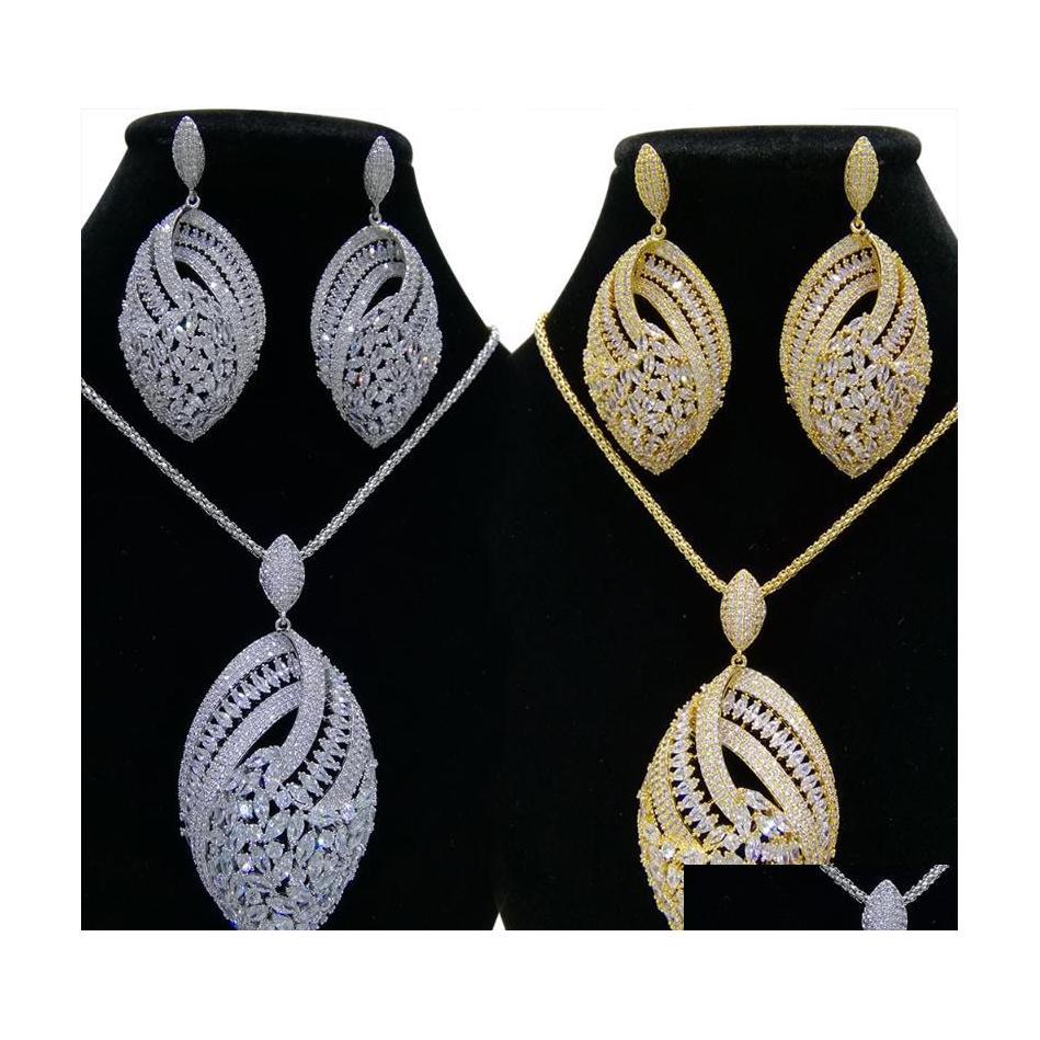 Earrings Necklace Godki Luxury Big Bold Nigerian Earring Jewelry Sets For Women Wedding Cubic Zircon Dubai Bridal Drop Delivery Dh9Ak, As show
Earrings Necklace Godki Luxury Big Bold Nigerian Earring Jewelry Sets For Women Wedding Cubic Zircon Dubai Bridal Drop Delivery Dh9Ak, As show
