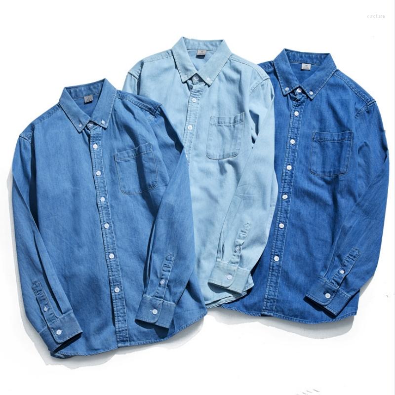 Men's Casual Shirts High-end Brand Men's Long-sleeve Denim Shirt Japanese Simple Trendy All-match Jean Jacket 2023 Spring Autumn Male, Dark blue
Men's Casual Shirts High-end Brand Men's Long-sleeve Denim Shirt Japanese Simple Trendy All-match Jean Jacket 2023 Spring Autumn Male, Dark blue