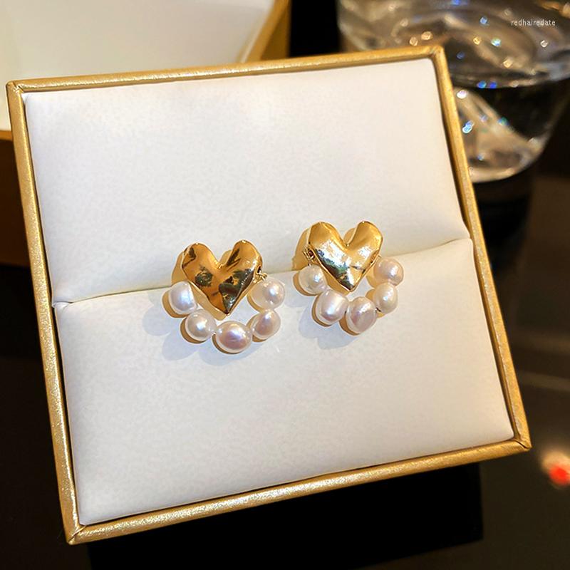 Stud Earrings Trendy 14K Gold Peach Heart Pearl For Women Girl Korean Fashion Baroque Personality Jewelry S925 Silver Needle
Stud Earrings Trendy 14K Gold Peach Heart Pearl For Women Girl Korean Fashion Baroque Personality Jewelry S925 Silver Needle