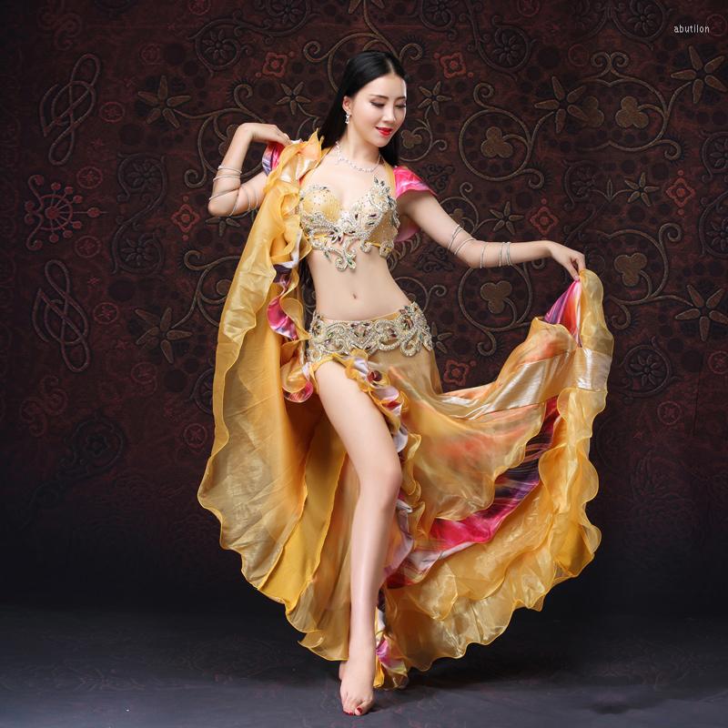 Stage Wear Women Dancewear Belly Dancing Clothes Oriental Dance Outfits Bra Belt Skirt Beaded Costume Golden
Stage Wear Women Dancewear Belly Dancing Clothes Oriental Dance Outfits Bra Belt Skirt Beaded Costume Golden