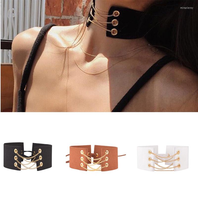 Choker Est Fashion Accessories Velvet Necklace Width And Gold Color Chain Tie Up For Couple Lovers' N206
Choker Est Fashion Accessories Velvet Necklace Width And Gold Color Chain Tie Up For Couple Lovers' N206