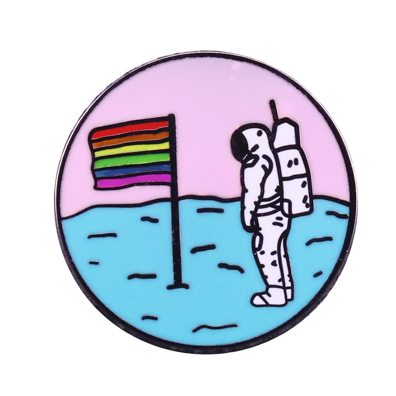 Moon Rainbow Flag brooch decoration for NASA space and LGBT community enthusiasts Cute Anime Movies Games Hard Enamel Pins Collect Metal Cartoon Brooch, As picture
Moon Rainbow Flag brooch decoration for NASA space and LGBT community enthusiasts Cute Anime Movies Games Hard Enamel Pins Collect Metal Cartoon Brooch, As picture