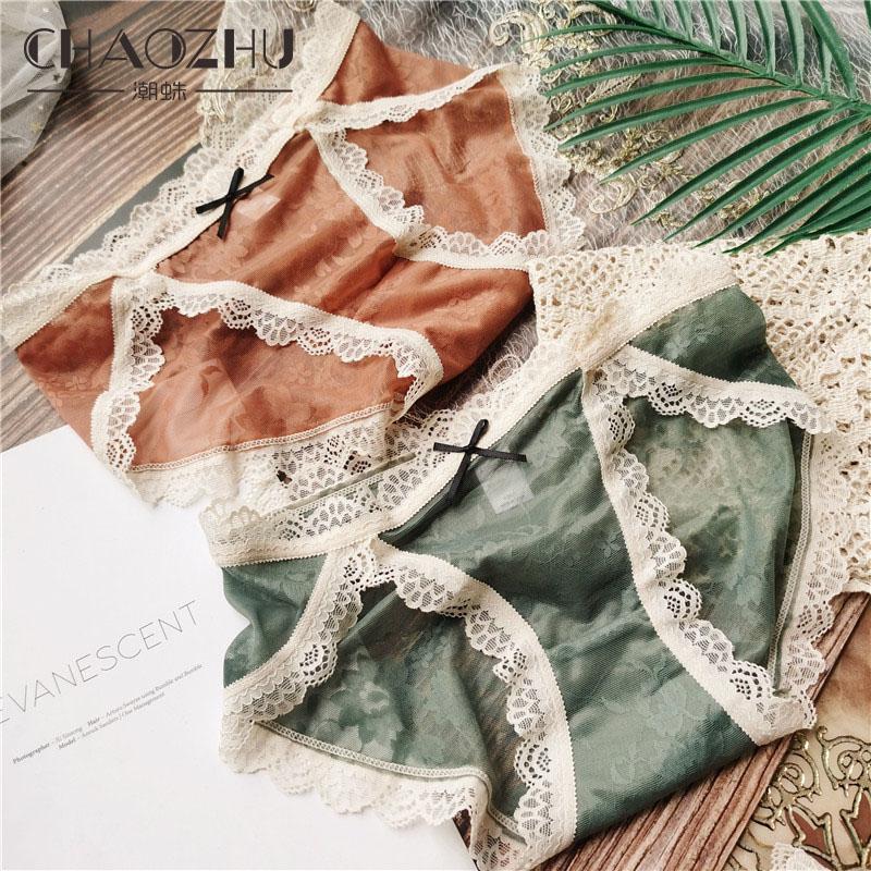 Women's Panties CHAOZHU Retro Sweet Princess Sexy Lingerie Flower Mesh High Slit Underwear Briefs Low Waist Seamless Female Girl, Green
Women's Panties CHAOZHU Retro Sweet Princess Sexy Lingerie Flower Mesh High Slit Underwear Briefs Low Waist Seamless Female Girl, Green