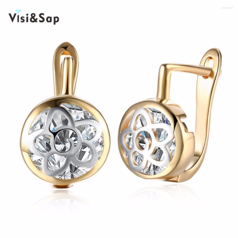 Stud Earrings Visisap Fancy Pierced With Zircon Earring For Women Sweet And Fashionable Champagne Gold Color VKZCE145
Stud Earrings Visisap Fancy Pierced With Zircon Earring For Women Sweet And Fashionable Champagne Gold Color VKZCE145