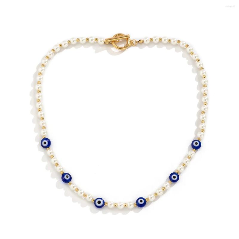 Chains Blue Eyes Acrylic Beads Pearl Choker Boho Beaded Clavicle Necklaces For Women Girls Jewelry
Chains Blue Eyes Acrylic Beads Pearl Choker Boho Beaded Clavicle Necklaces For Women Girls Jewelry