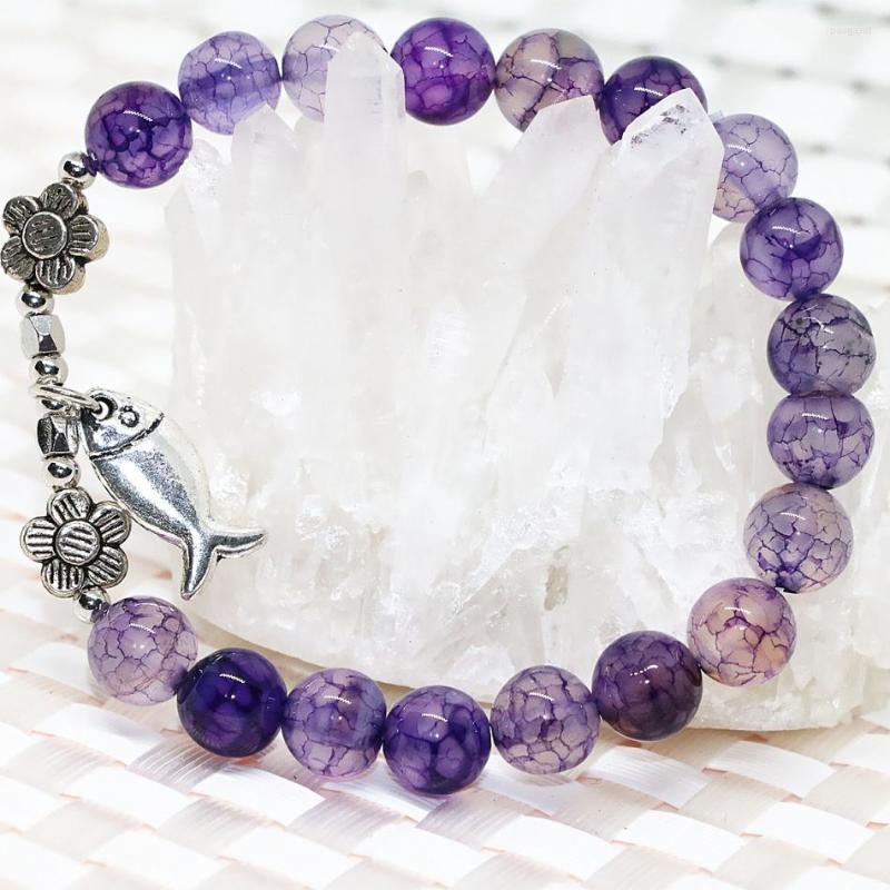 Strand Natural Semi-precious Stone 8mm Purple Popcon Agat Round Beads Women Jewelry Making 7.5inch B2053
Strand Natural Semi-precious Stone 8mm Purple Popcon Agat Round Beads Women Jewelry Making 7.5inch B2053