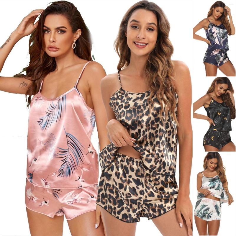 Women' Sleepwear Women' Pijamas Fashion Sexy Lingerie Silk Pajamas Set Leopard Print Vest Shorts Suit Nightwear Pyjama Femme Pijama, 04
Women' Sleepwear Women' Pijamas Fashion Sexy Lingerie Silk Pajamas Set Leopard Print Vest Shorts Suit Nightwear Pyjama Femme Pijama, 04