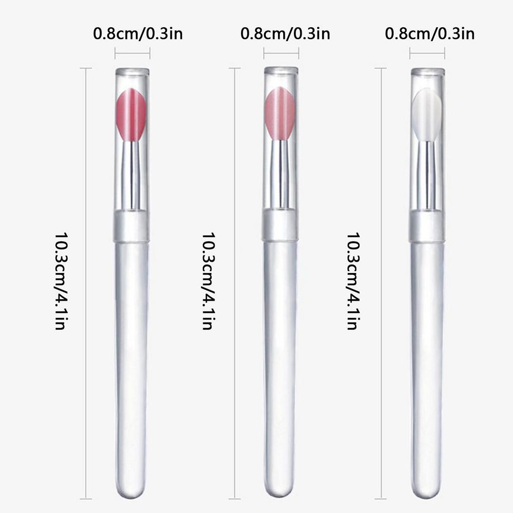 Women Beauty Makeup Tools Soft Silicone Lip Brush With Cover Multifunction Applicator Cosmetic Brush Make Up Brushes For Eye Shadow Lipstick Pincel De
