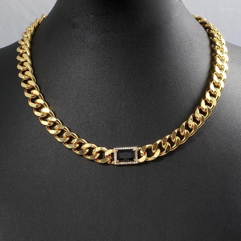 Chains Size 42.0cm Thick Chain Fashion Personality Inlaid Black Women's Necklace
Chains Size 42.0cm Thick Chain Fashion Personality Inlaid Black Women's Necklace