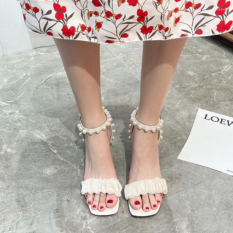 Sandals Women's Shoes Nice Summer Ladies Pearl Word With Crystal High-heeled Fairy Rhinestone, Beige
Sandals Women's Shoes Nice Summer Ladies Pearl Word With Crystal High-heeled Fairy Rhinestone, Beige