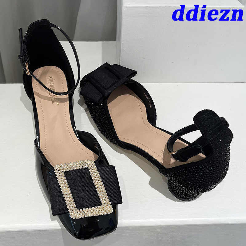 Round Heels Sandals Shoes for Women 2023 Fashion Rhinestones Female Footwear Square Toe Shallow Ladies Heels Pumps Shoes 0316, Black 1
Round Heels Sandals Shoes for Women 2023 Fashion Rhinestones Female Footwear Square Toe Shallow Ladies Heels Pumps Shoes 0316, Black 1