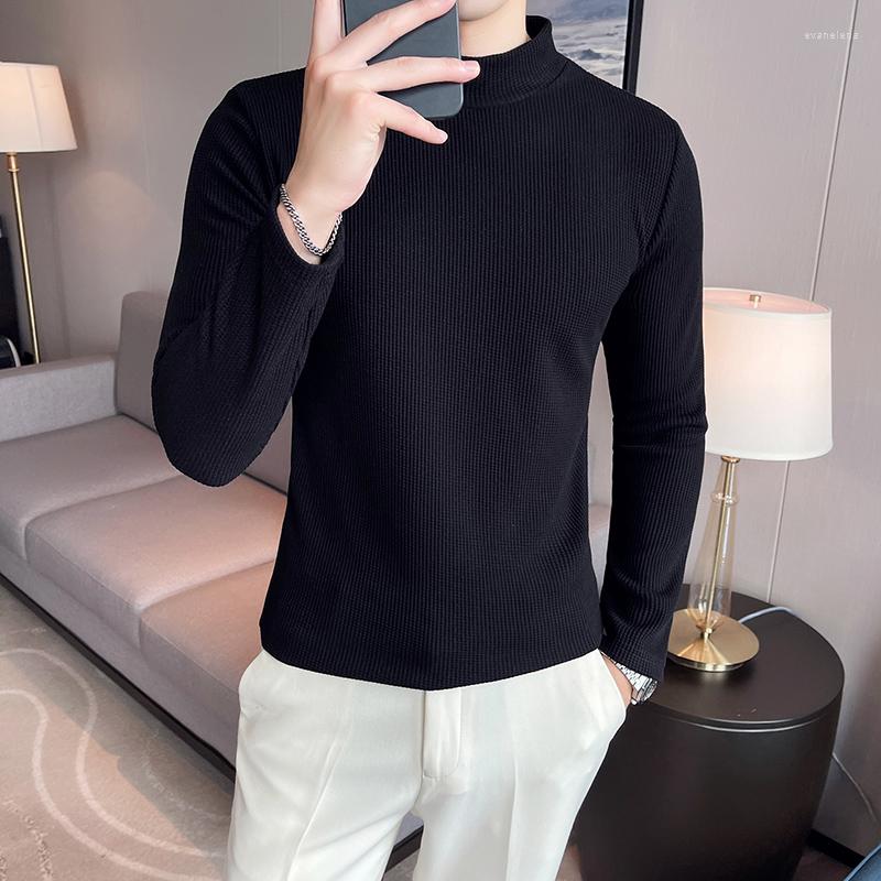 Men's T Shirts Men's Long Sleeve Casual Fashion Knit High Street Hip Hop British Punk Style Half Collar Bottom Solid Color Versatile Top, Black
Men's T Shirts Men's Long Sleeve Casual Fashion Knit High Street Hip Hop British Punk Style Half Collar Bottom Solid Color Versatile Top, Black