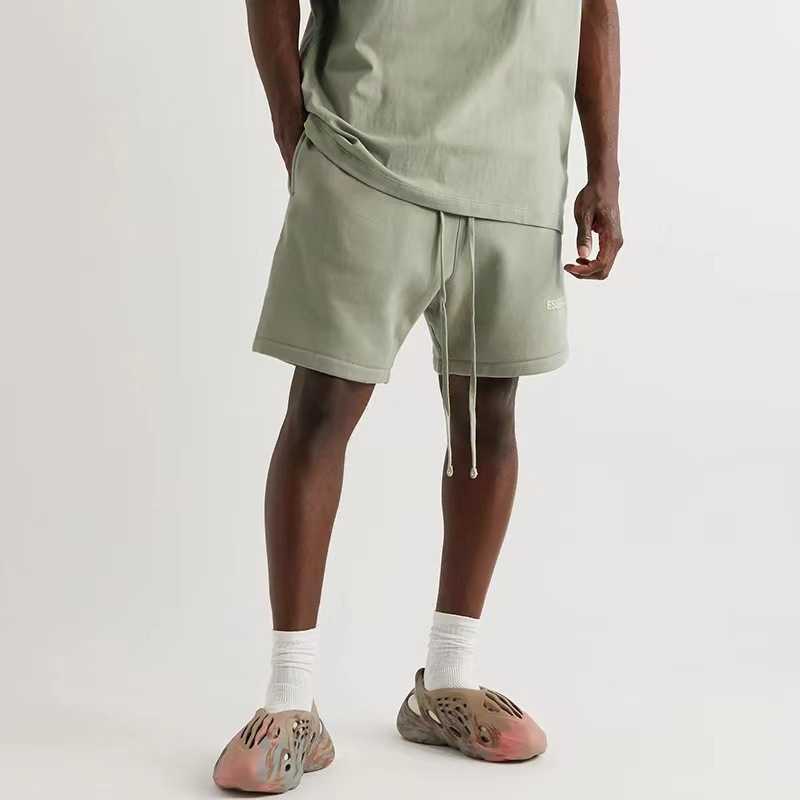 double track Season 8 high street flocking printing casual couple shorts, Bean paste green
double track Season 8 high street flocking printing casual couple shorts, Bean paste green