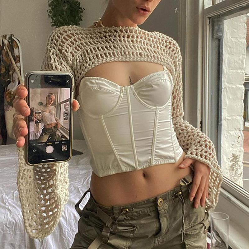 Women's T Shirts Solid Knitted Crop Top Sun Protetcion Breathable Y2k Shirt O Neck Long Sleeve Smock Retro Basic Fashion Tee Chic, Beige
Women's T Shirts Solid Knitted Crop Top Sun Protetcion Breathable Y2k Shirt O Neck Long Sleeve Smock Retro Basic Fashion Tee Chic, Beige