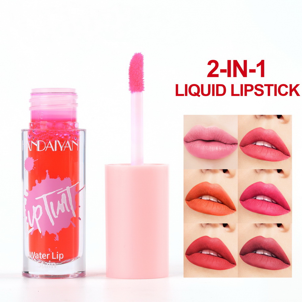 Handaiyan Lip Gloss Tint Lips Stain Lipgloss Long Last Liquid Lipstick Non-Stick Cup Hydrating Easy To Wear Smooth Shiny Make Up