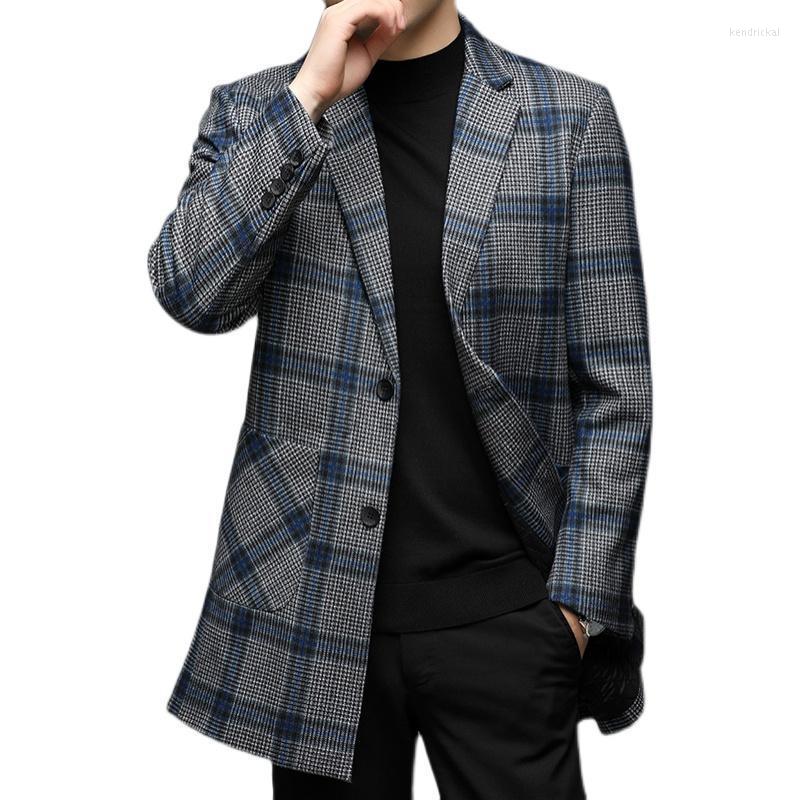 Men's Wool & Blends British Style Qianniaoge Autumn Winter Thickened Coat / Boutique Slim Fit And Warm Medium Long Blended Kend22, Blue grey
Men's Wool & Blends British Style Qianniaoge Autumn Winter Thickened Coat / Boutique Slim Fit And Warm Medium Long Blended Kend22, Blue grey
