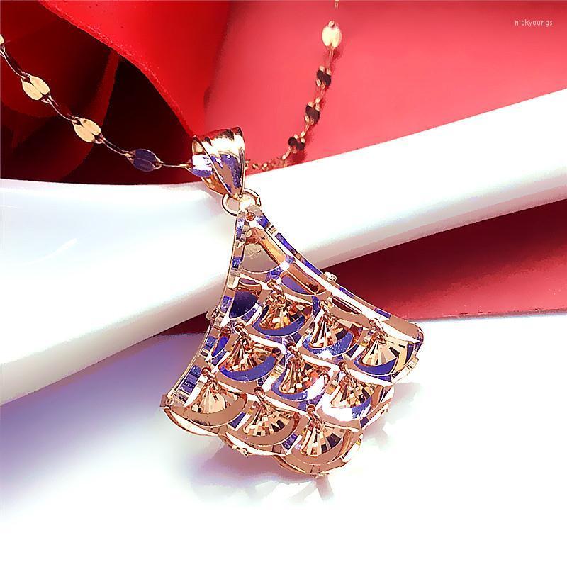 Chains 585 Purple Gold Plated 14K Rose Shiny Rhombus Pendant Neckalce For Woman Exquisite Classic Elegant Wedding Party Jewelry
Chains 585 Purple Gold Plated 14K Rose Shiny Rhombus Pendant Neckalce For Woman Exquisite Classic Elegant Wedding Party Jewelry